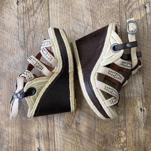 Lucky Brand Wedge Sandal Dark Brown Women’s Size 6 - Picture 3 of 4